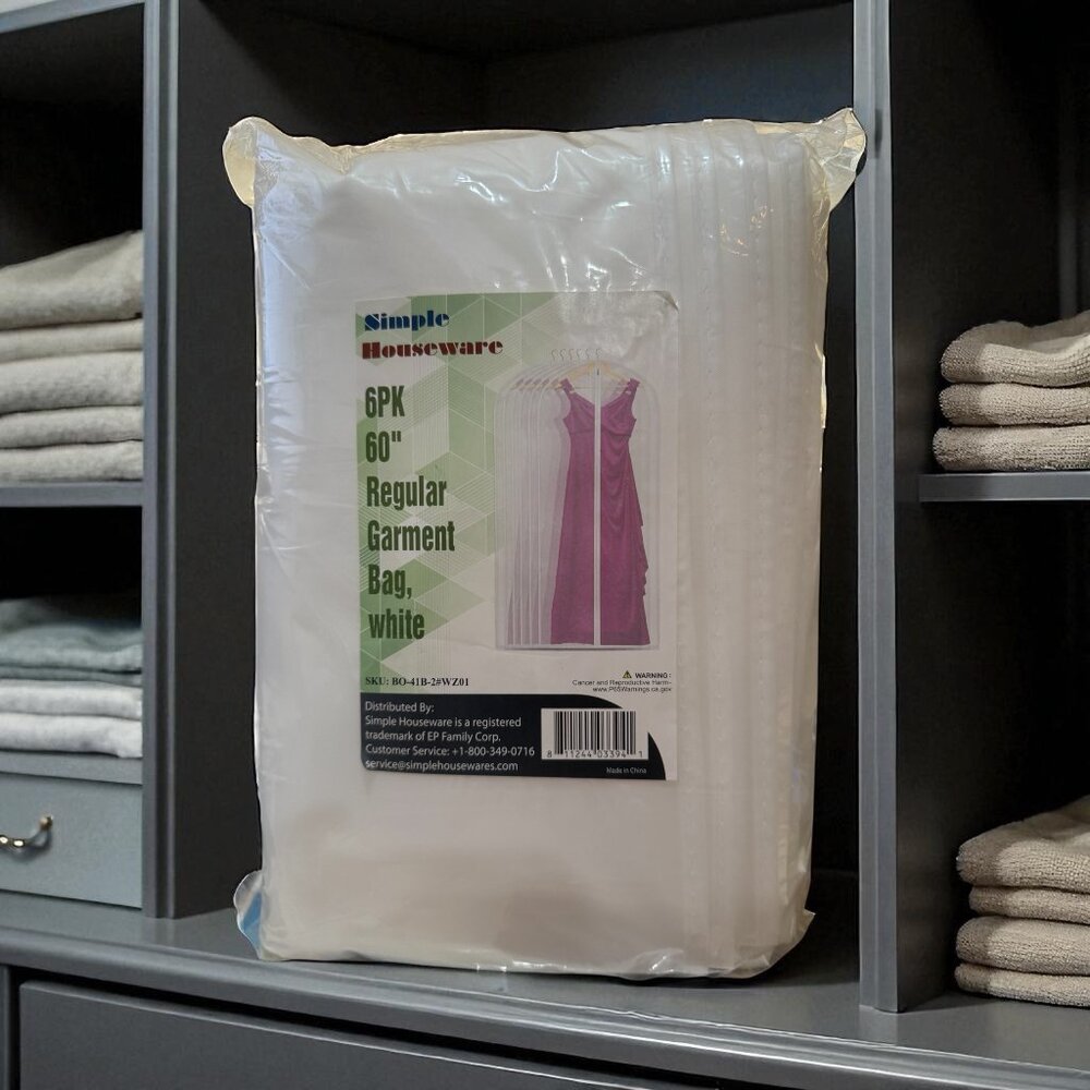 Simple Houseware 6PK 60" Regular Garment Bags